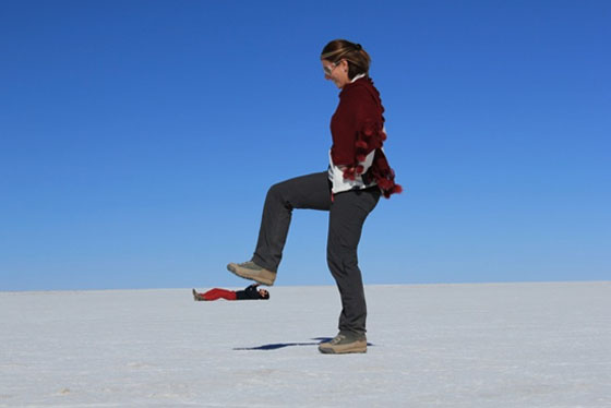 Effetto ottico nel Salar de Uyuni