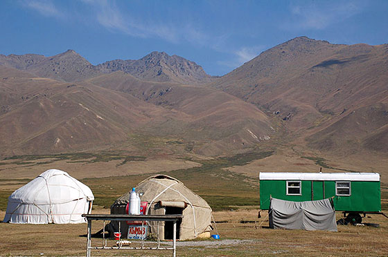 Yurte nel Kirghizistan