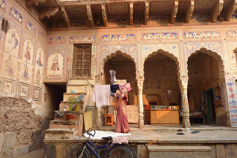 Una delle tante haveli di Mandawa, nel Rajasthan, India